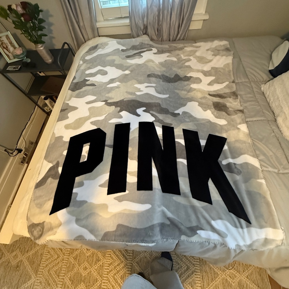 Victoria Secret Pink Camouflage Blanket